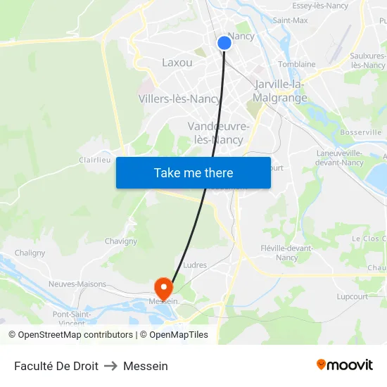 Faculté De Droit to Messein map
