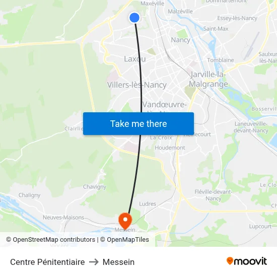Centre Pénitentiaire to Messein map