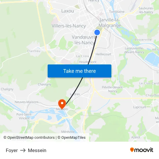 Foyer to Messein map