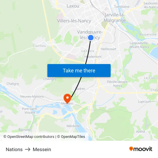 Nations to Messein map