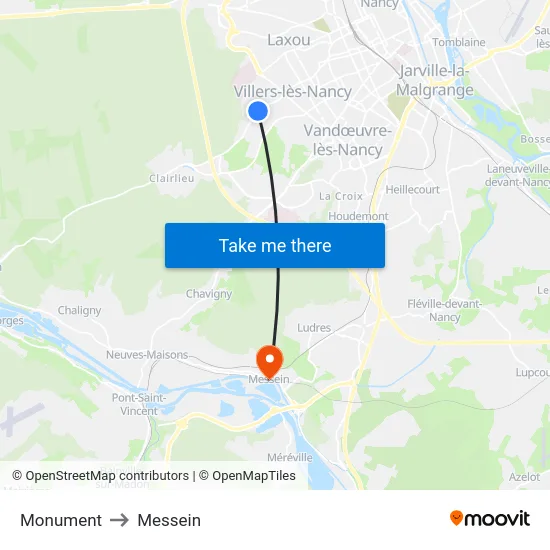 Monument to Messein map