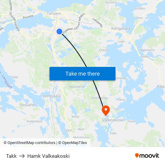 Takk to Hamk Valkeakoski map