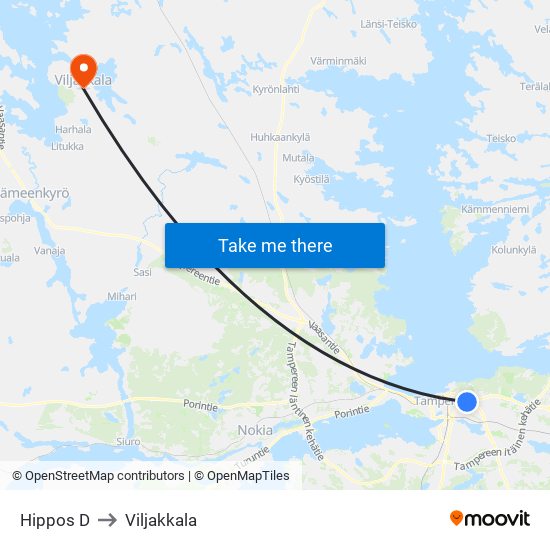 Hippos D to Viljakkala map