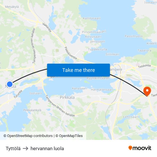 Tyttölä to hervannan luola map