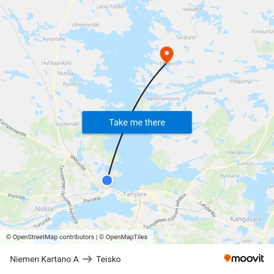 Niemen Kartano A to Teisko map