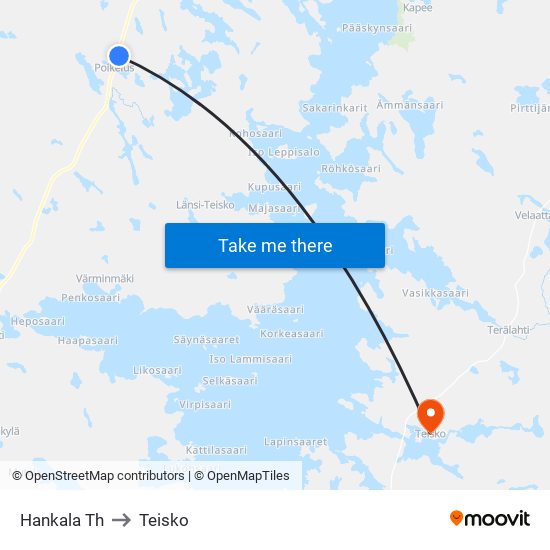 Hankala Th to Teisko map