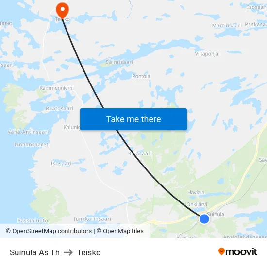 Suinula As Th to Teisko map