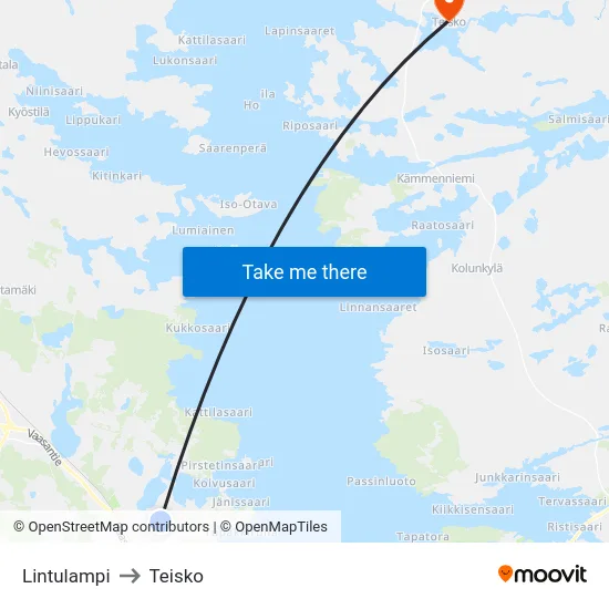 Lintulampi to Teisko map