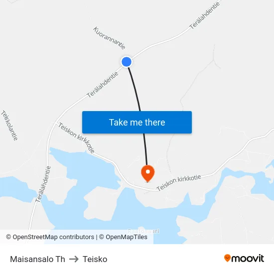 Maisansalo Th to Teisko map