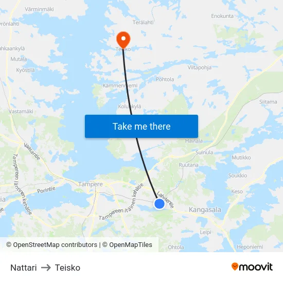 Nattari to Teisko map