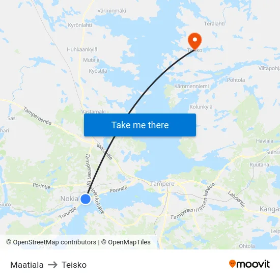 Maatiala to Teisko map