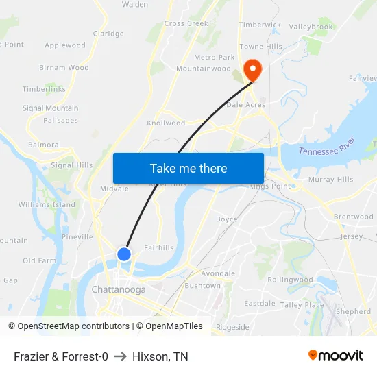 Frazier & Forrest-0 to Hixson, TN map