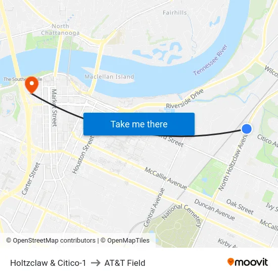Holtzclaw & Citico-1 to AT&T Field map