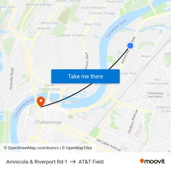 Amnicola & Riverport Rd-1 to AT&T Field map