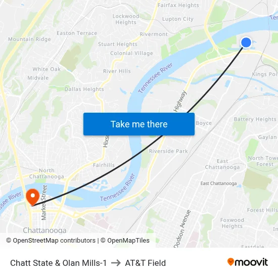 Chatt State & Olan Mills-1 to AT&T Field map