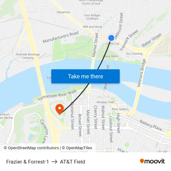 Frazier & Forrest-1 to AT&T Field map