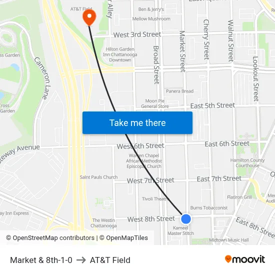 Market & 8th-1-0 to AT&T Field map