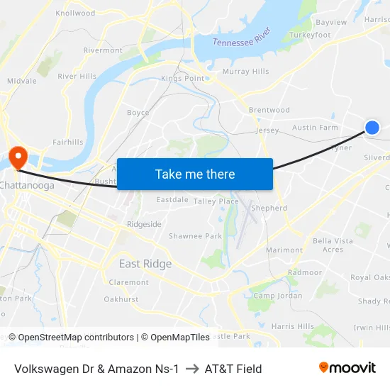 Volkswagen Dr & Amazon Ns-1 to AT&T Field map