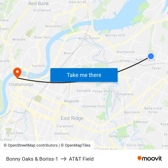 Bonny Oaks & Boriss-1 to AT&T Field map