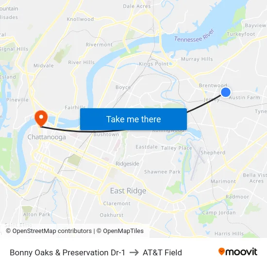 Bonny Oaks & Preservation Dr-1 to AT&T Field map