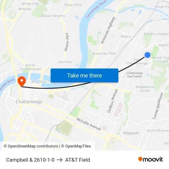 Campbell & 2610-1-0 to AT&T Field map