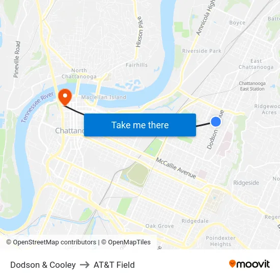 Dodson & Cooley to AT&T Field map