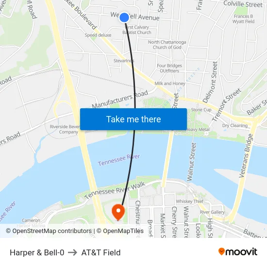 Harper & Bell-0 to AT&T Field map