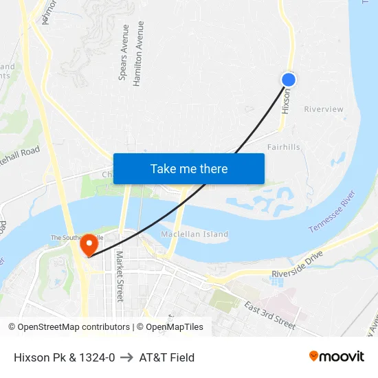 Hixson Pk & 1324-0 to AT&T Field map