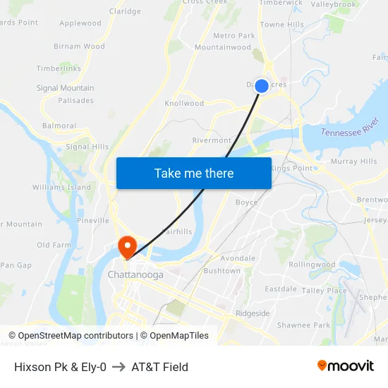Hixson Pk & Ely-0 to AT&T Field map