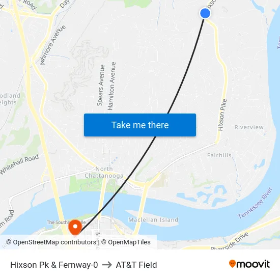 Hixson Pk & Fernway-0 to AT&T Field map