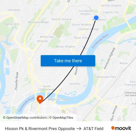 Hixson Pk & Rivermont Pres Opposite to AT&T Field map