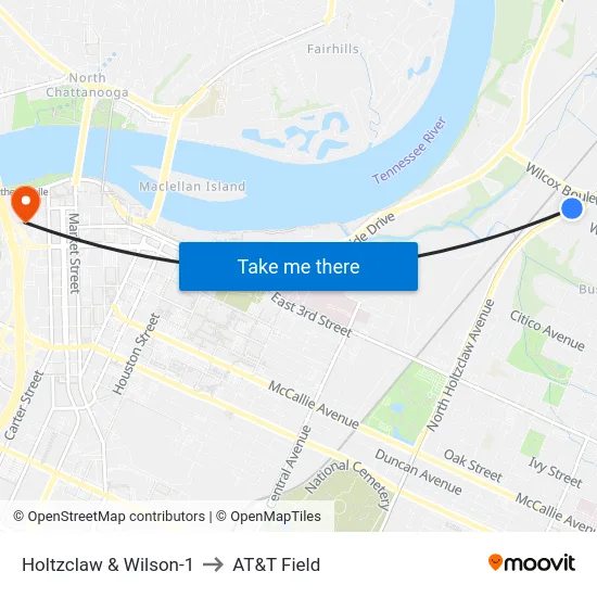 Holtzclaw & Wilson-1 to AT&T Field map
