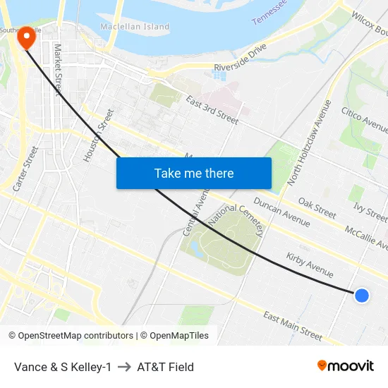 Vance & S Kelley-1 to AT&T Field map