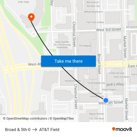 Broad & 5th-0 to AT&T Field map