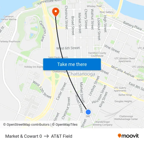 Market & Cowart 0 to AT&T Field map