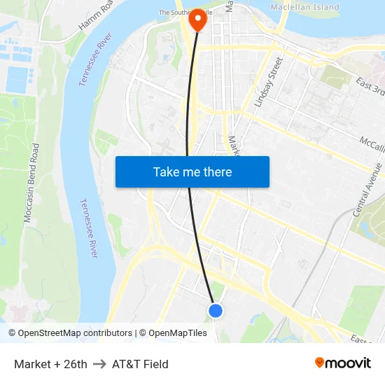 Market + 26th to AT&T Field map