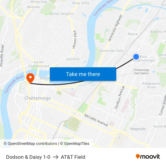 Dodson & Daisy 1-0 to AT&T Field map