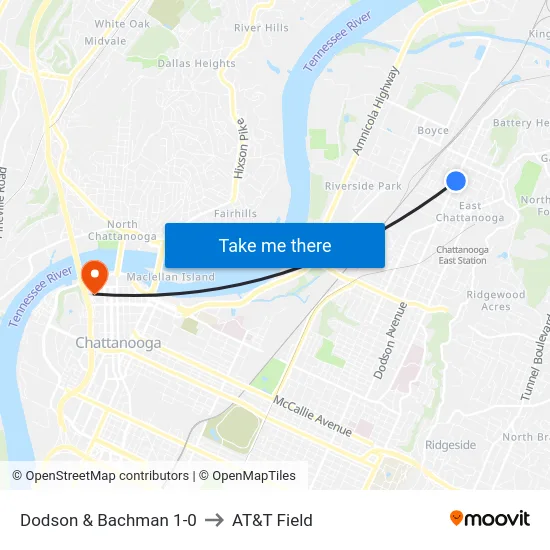 Dodson & Bachman 1-0 to AT&T Field map