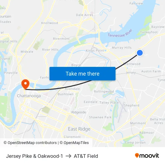 Jersey Pike & Oakwood-1 to AT&T Field map