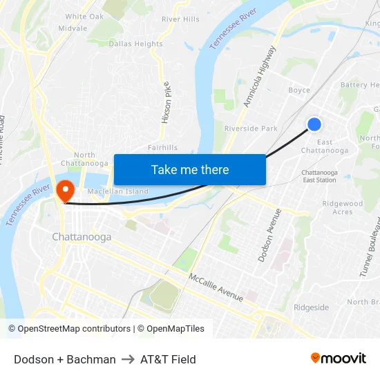 Dodson + Bachman to AT&T Field map