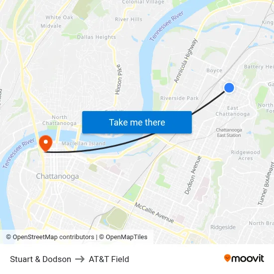 Stuart & Dodson to AT&T Field map