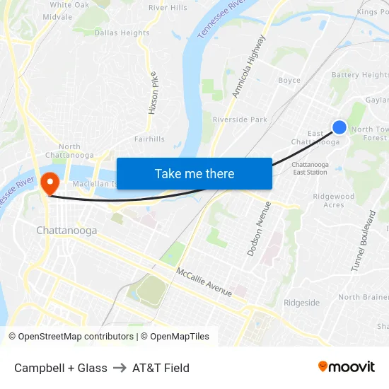 Campbell + Glass to AT&T Field map