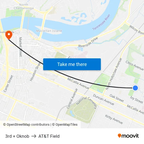 3rd + Oknob to AT&T Field map
