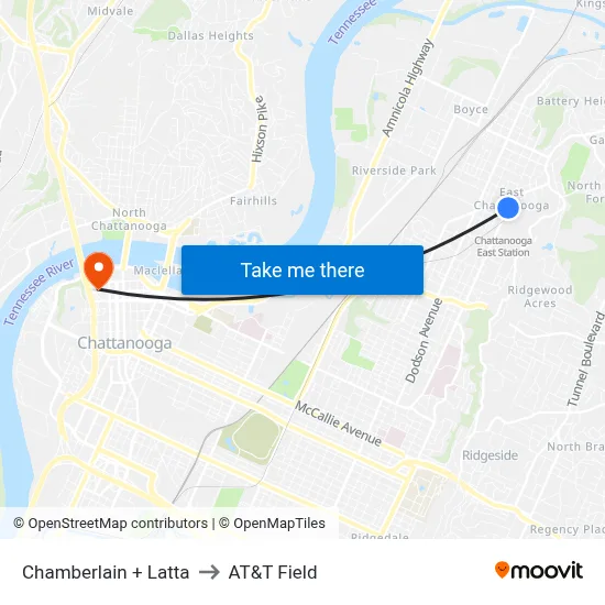 Chamberlain + Latta to AT&T Field map