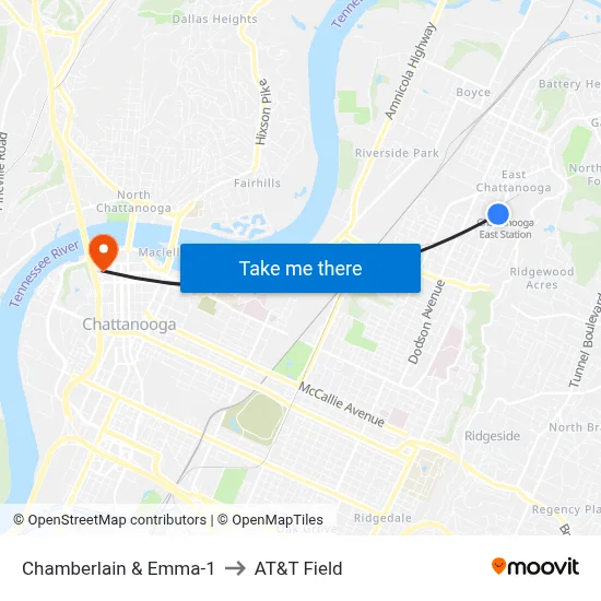 Chamberlain & Emma-1 to AT&T Field map