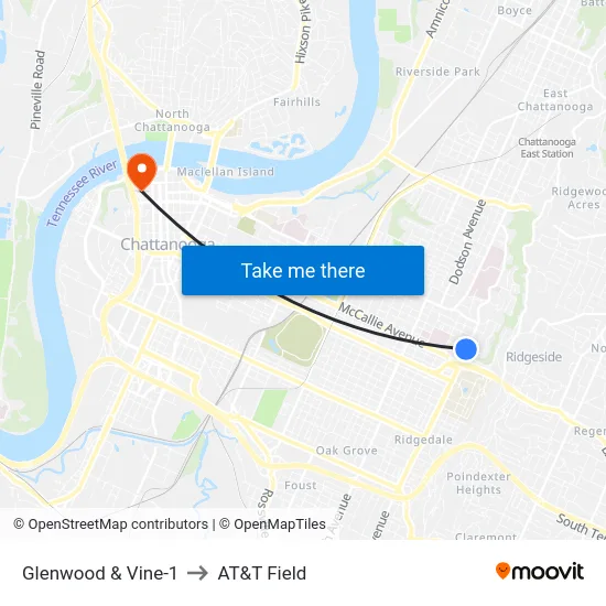 Glenwood & Vine-1 to AT&T Field map