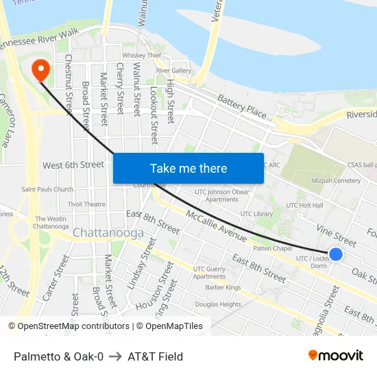 Palmetto & Oak-0 to AT&T Field map