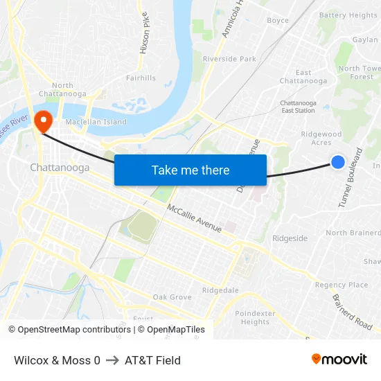 Wilcox & Moss 0 to AT&T Field map