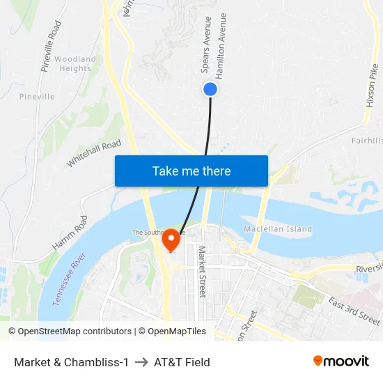Market & Chambliss-1 to AT&T Field map