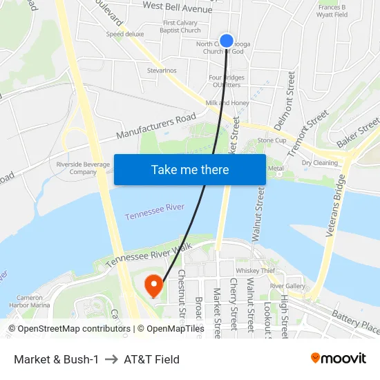 Market & Bush-1 to AT&T Field map